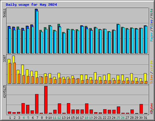 Daily usage for May 2024