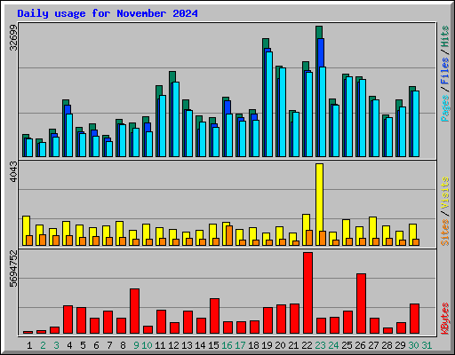 Daily usage for November 2024