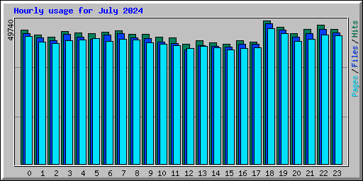 Hourly usage for July 2024