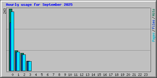 Hourly usage for September 2025